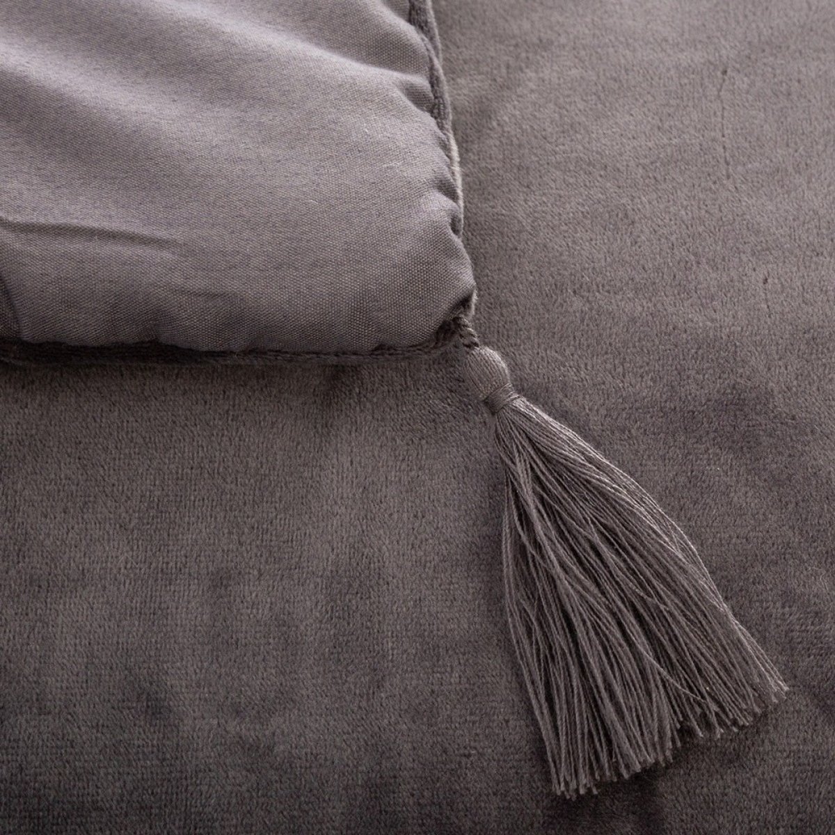 édredon Velours 80x180 Bleu gris, ATMOSPHERA