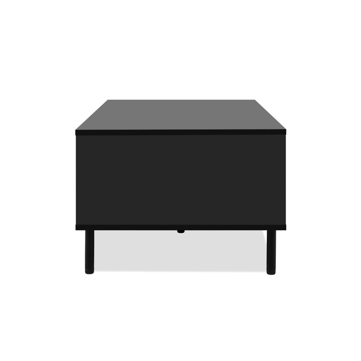 Table basse noire décor bois avec rangement NOREN noir, PIER IMPORT