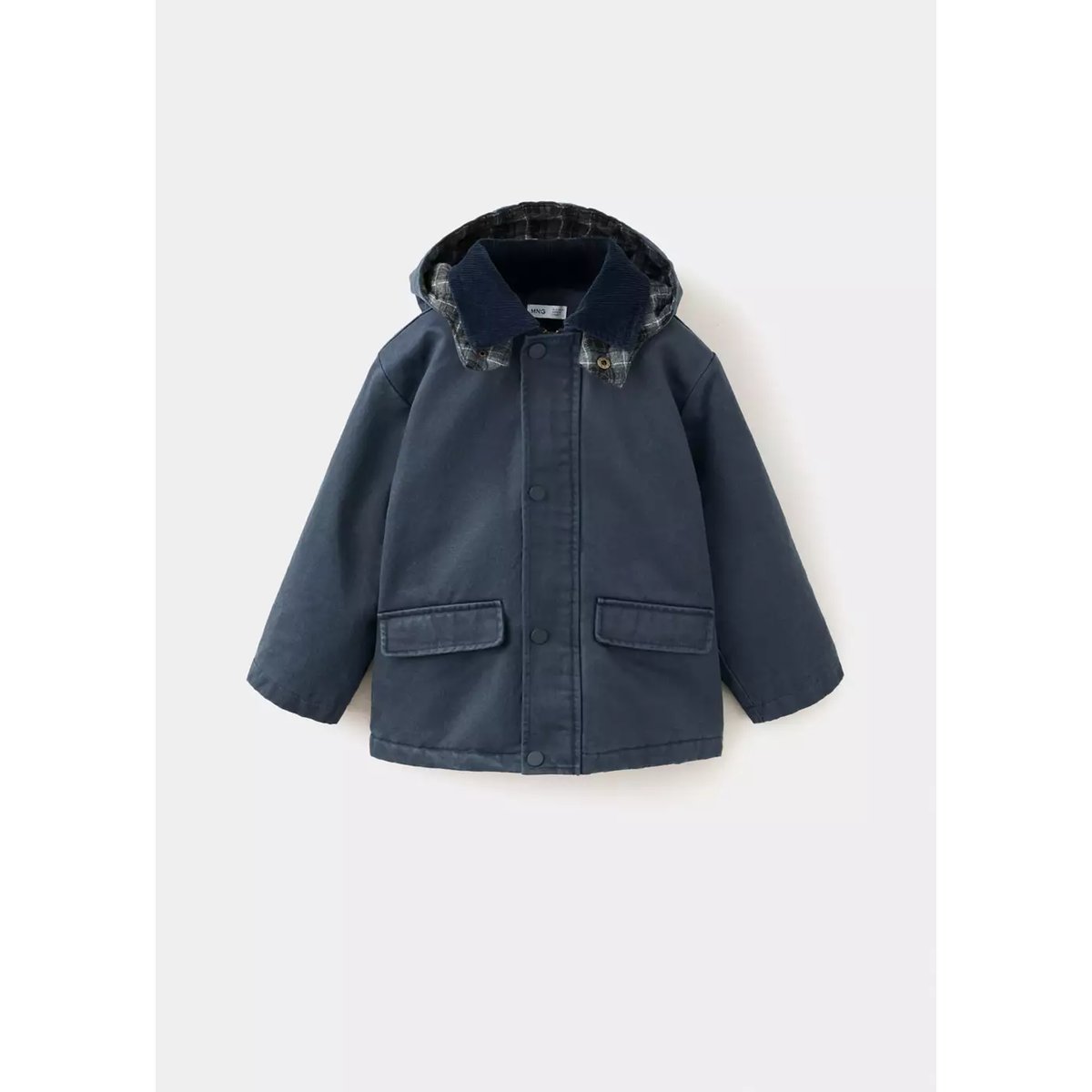 Manteau ciré capuche bleu marine, MANGO BABY