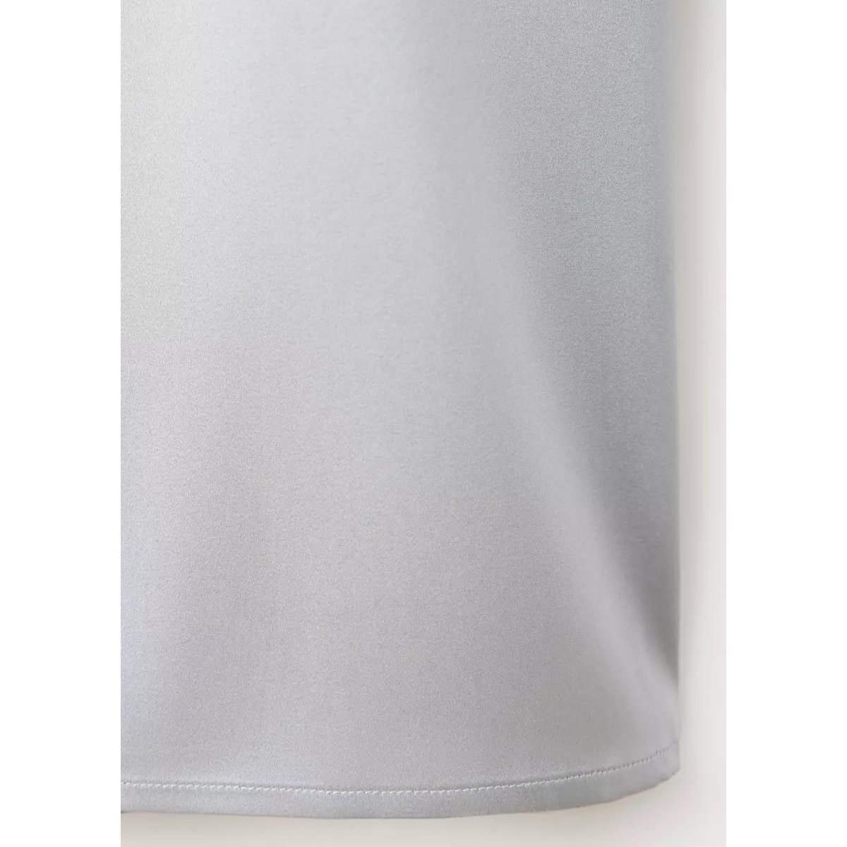 Pantalon droit en soie argent, MANGO