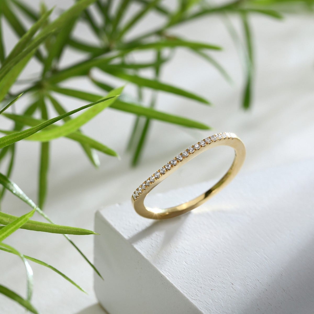 Bagues en Diamant Synthétique/or Jaune Recyclé 375/1000 et Diamant synthétique or, LIVE DIAMOND