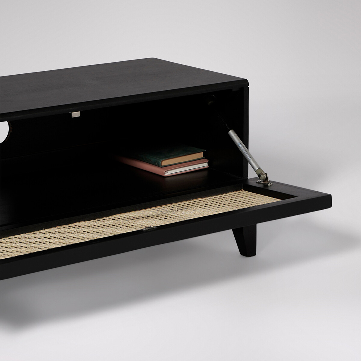 Raphia Acacia Wood 3 Drawer Media Unit black, SWOON
