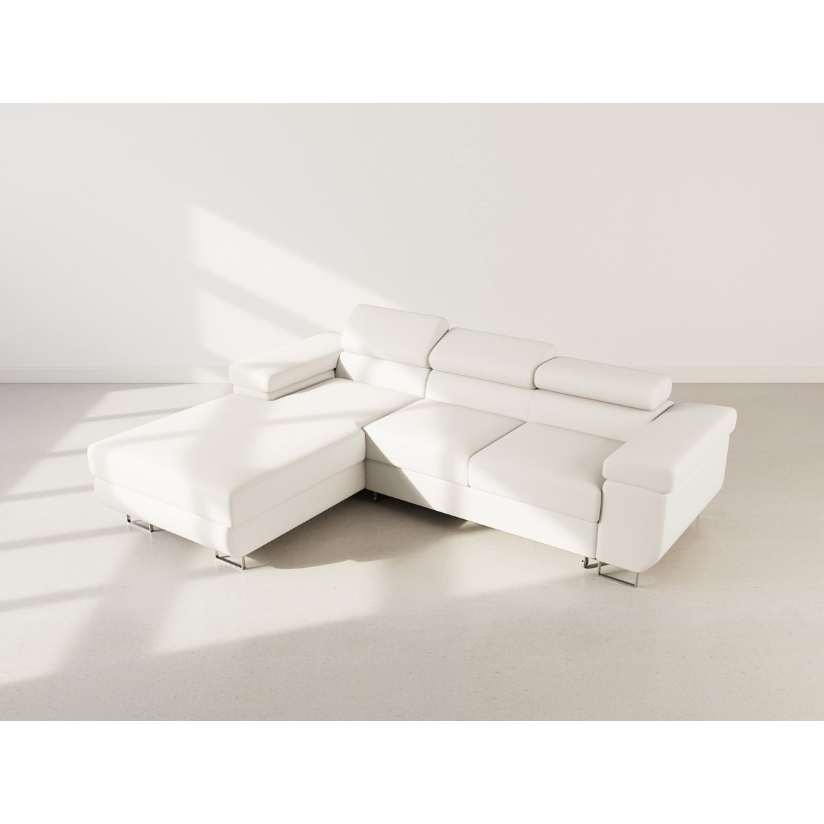 Canapé d'Angle Convertible 6 places - PABLO beige, BEST MOBILIER