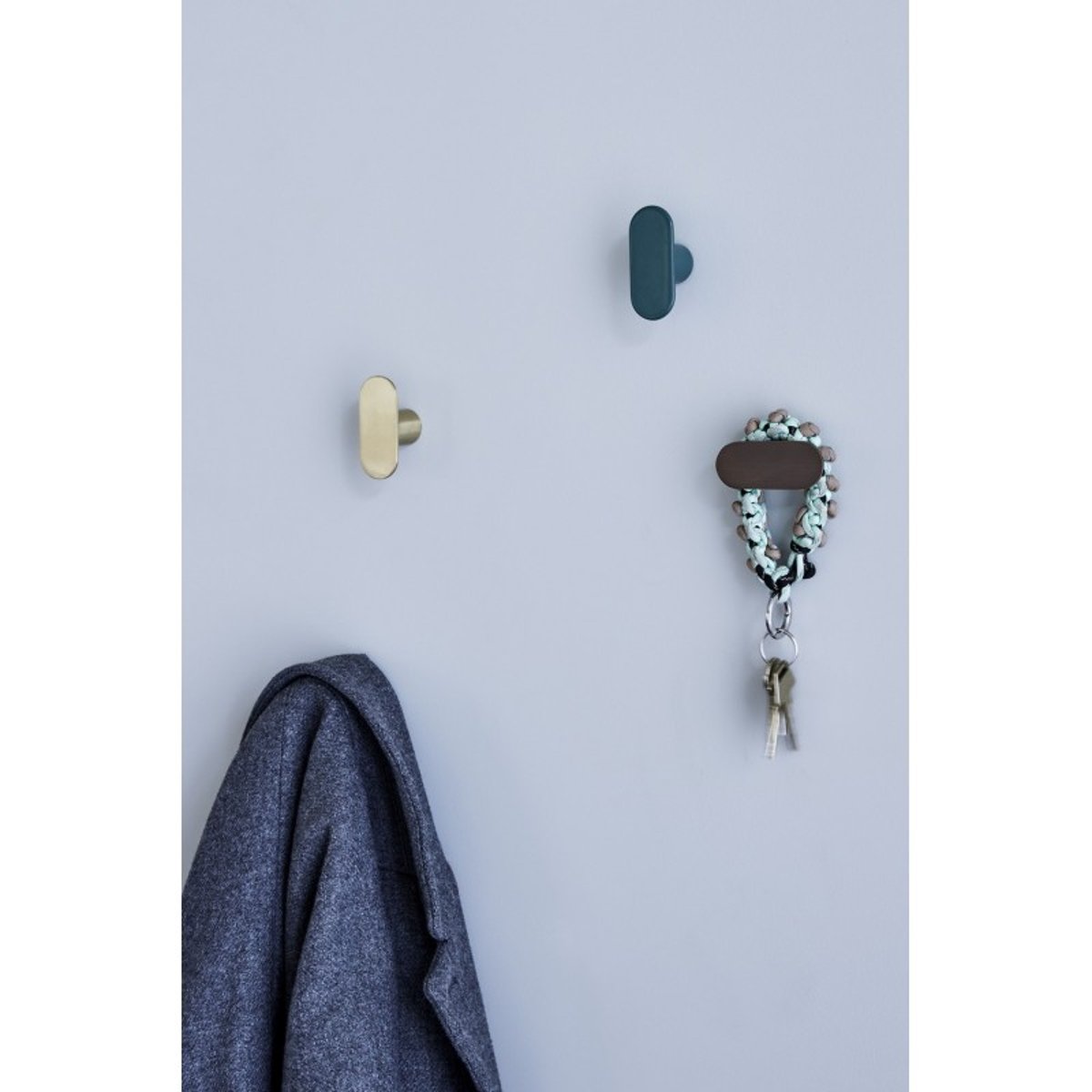 Patère murale design métal PICCOLO bronze, HUBSCH