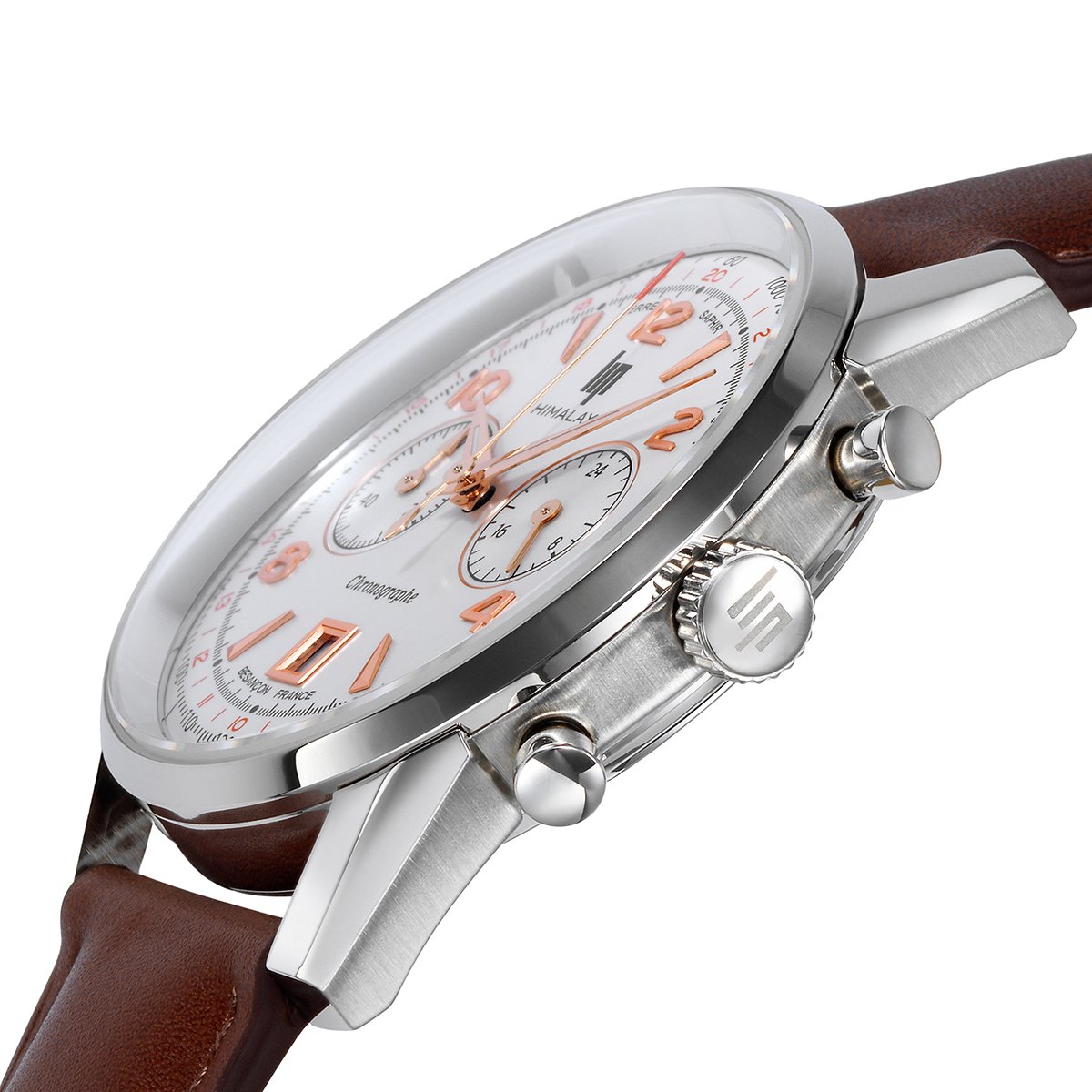 Montre Analogique HIMALAYA argenté blanc marron, LIP