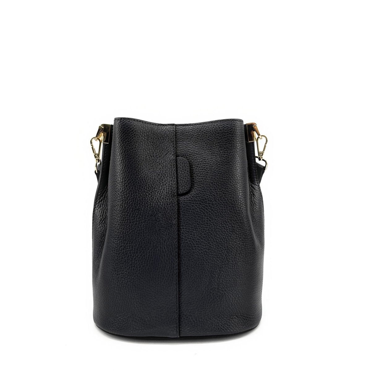 Sac seau en cuir grainé GEORGIA noir, OH MY BAG
