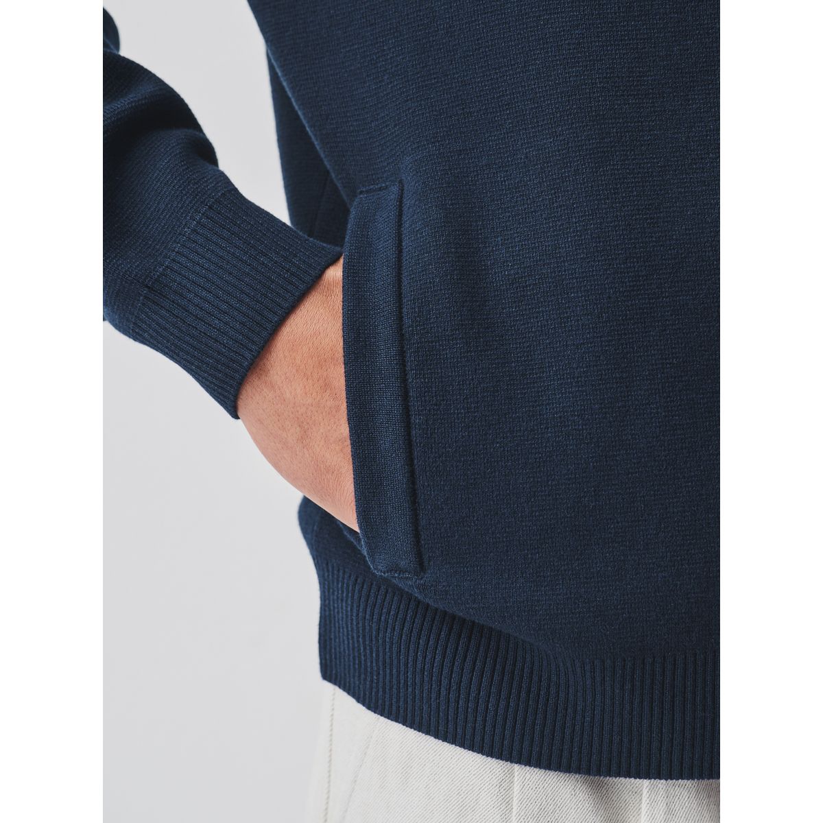 Pull zippé milano bleu marine, NEXT