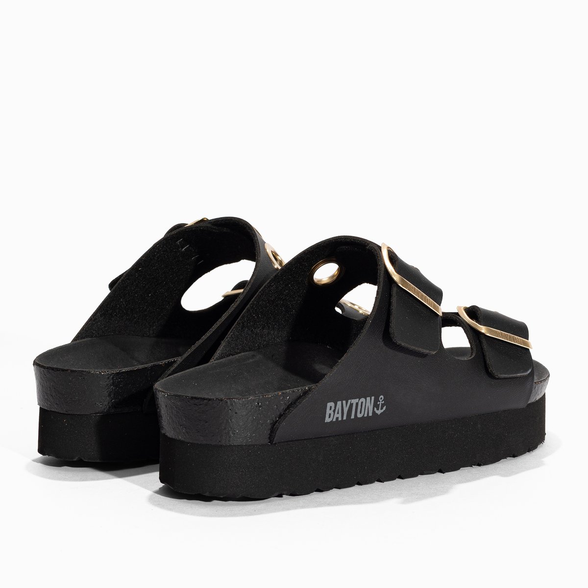 Sandales Vegan JACKIE noir, BAYTON