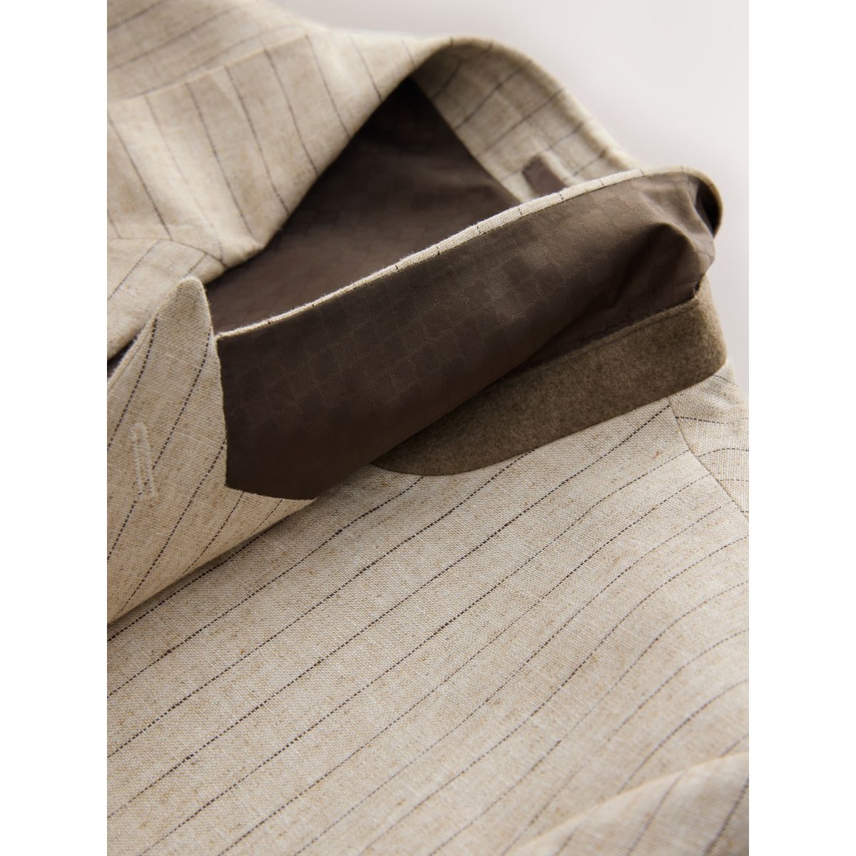 Blazer croisé en lin mélangé rayé n. premium naturel, NEXT