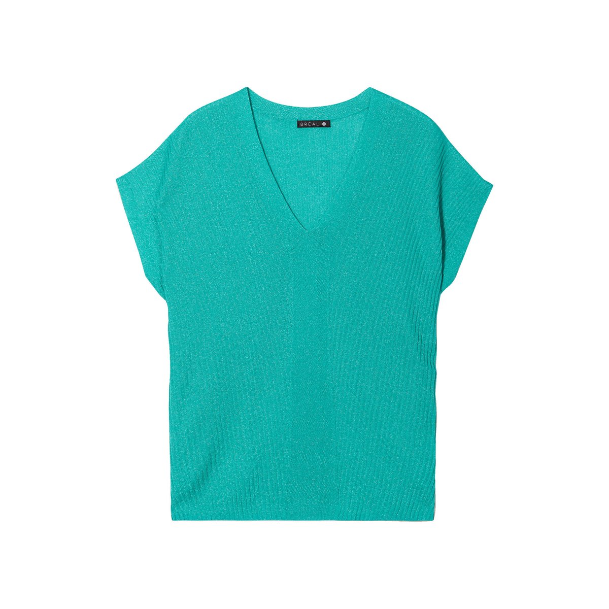 Pull à manches courtes vert turquoise, BREAL