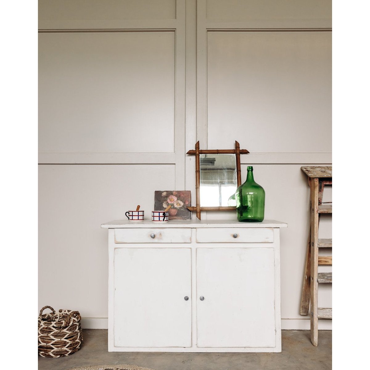 Buffet en bois Gilbert N°67 - Bon état blanc, DEBONGOUT