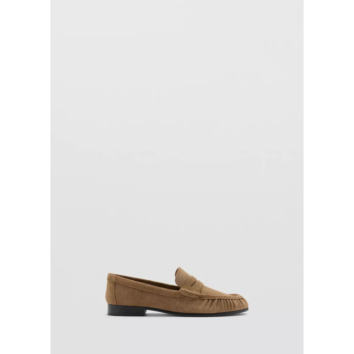 Mocassins cuir détail en forme de masque sable, MANGO