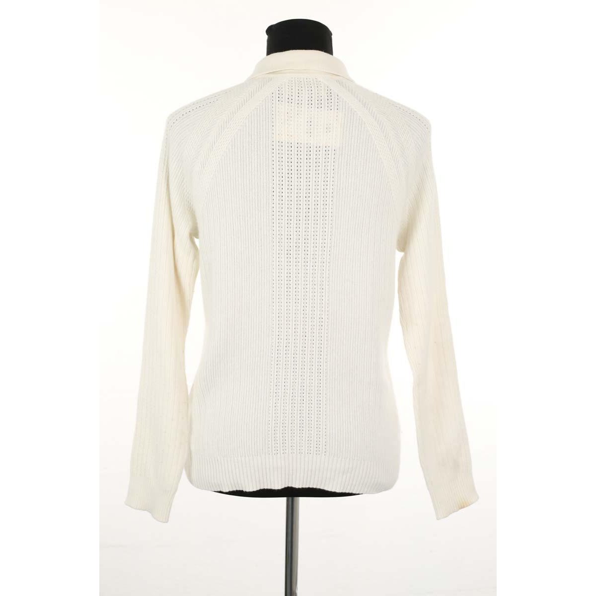 Cardigan - Très Bon État blanc, ERIC BOMPARD
