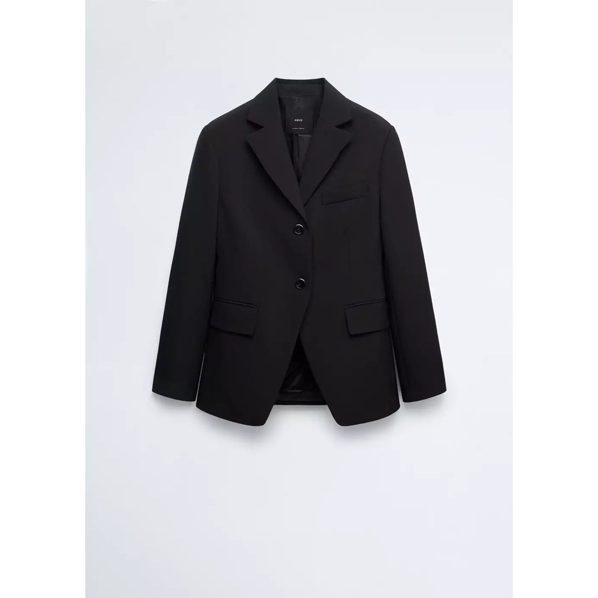 Veste cintrée laine noir, MANGO