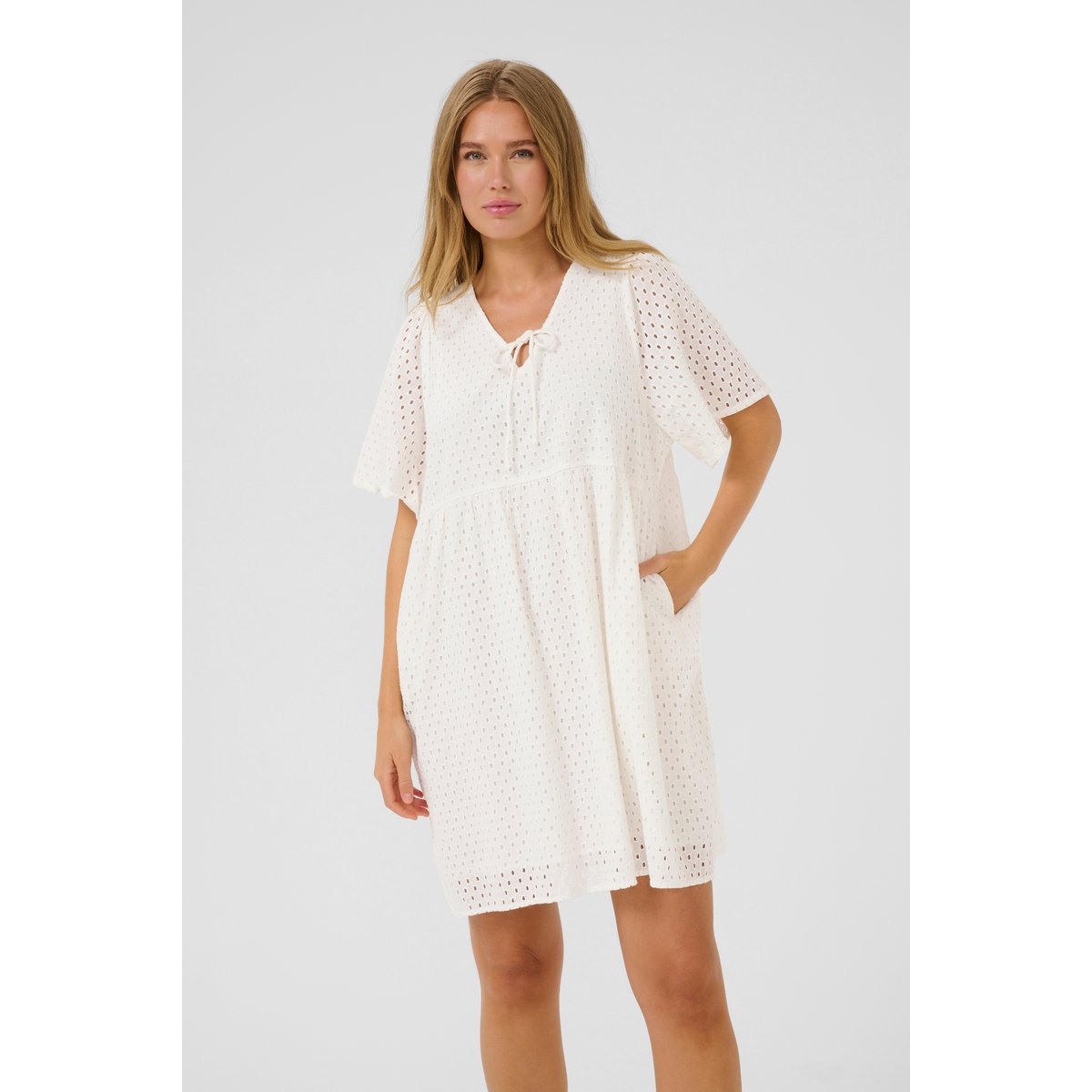 Dress blanc chalk, KAFFE