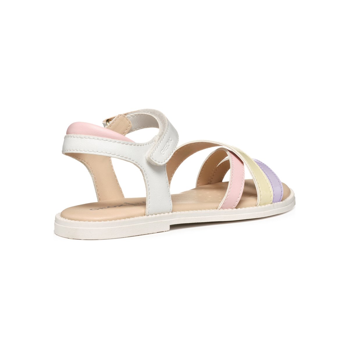 Sandales respirantes Karly blanc/lilas, GEOX