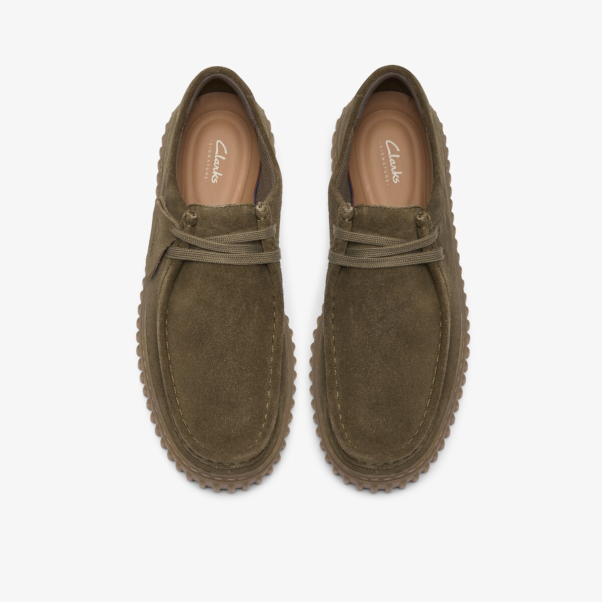 Chaussures en cuir suède, TORHILL LO olive, CLARKS