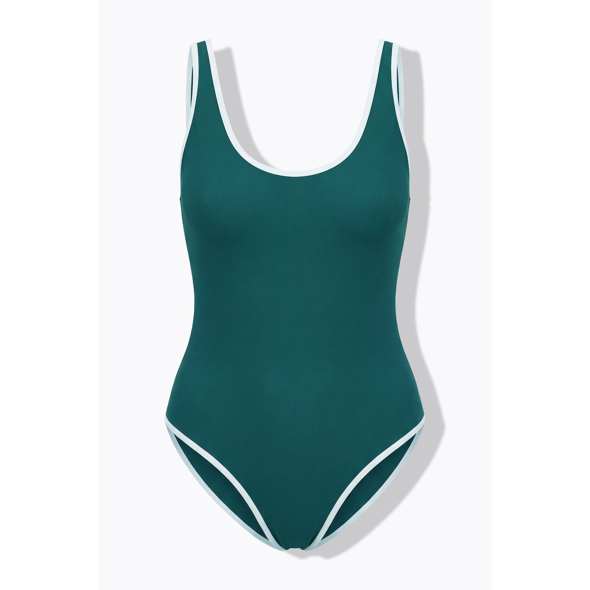 Maillot de bain sculptant à bonnet souples vert foncé, STUDIO UNTOLD