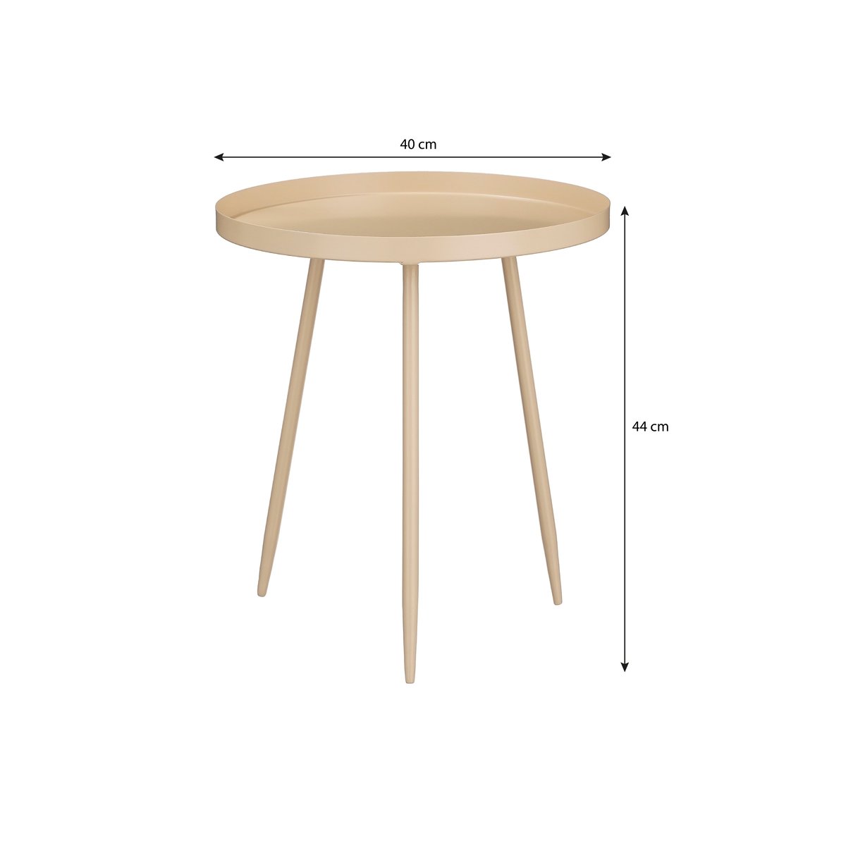 Table d'appoint Ø40 cm FLORES beige, MICA DECORATIONS