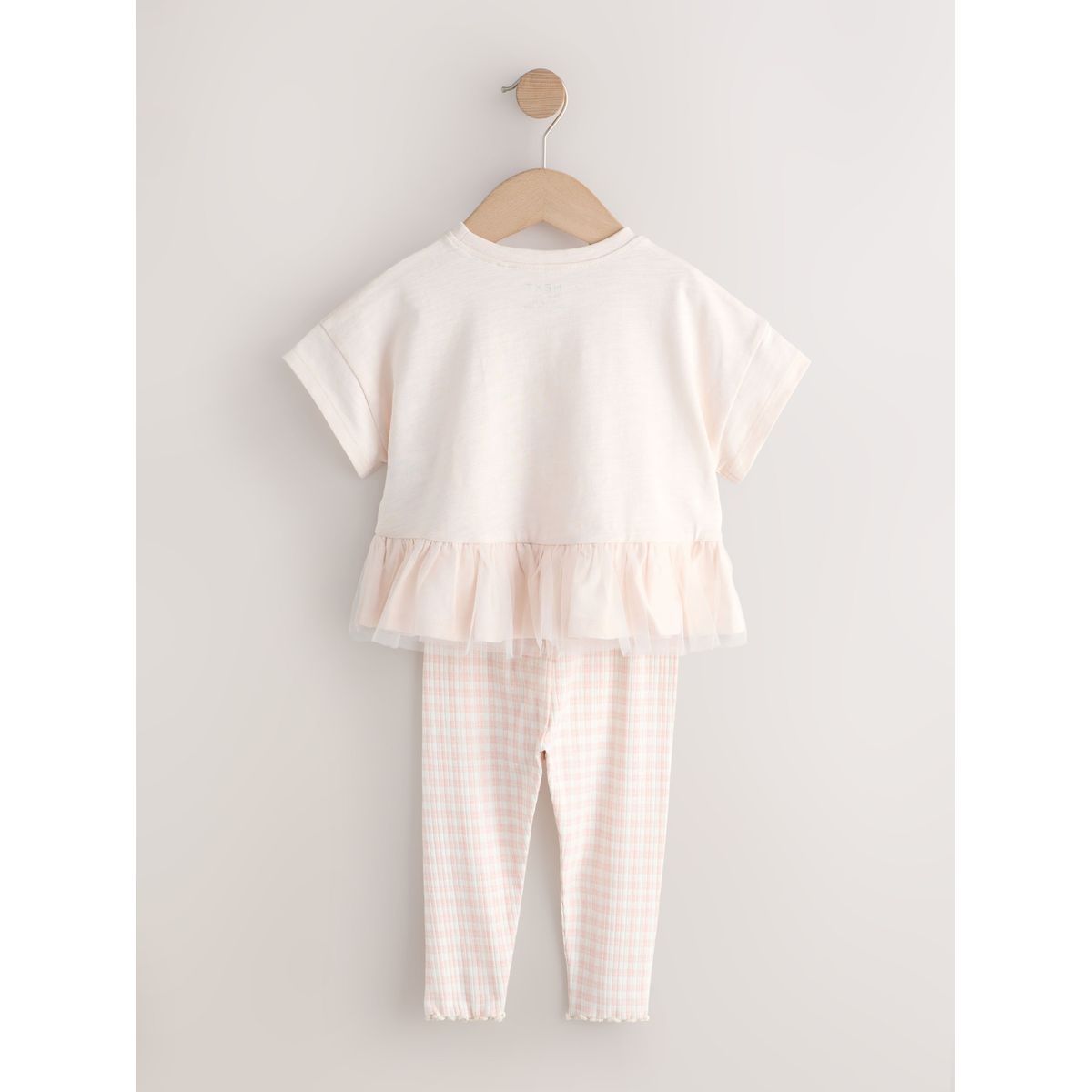 Ensemble legging et t-shirt à basque rose, NEXT