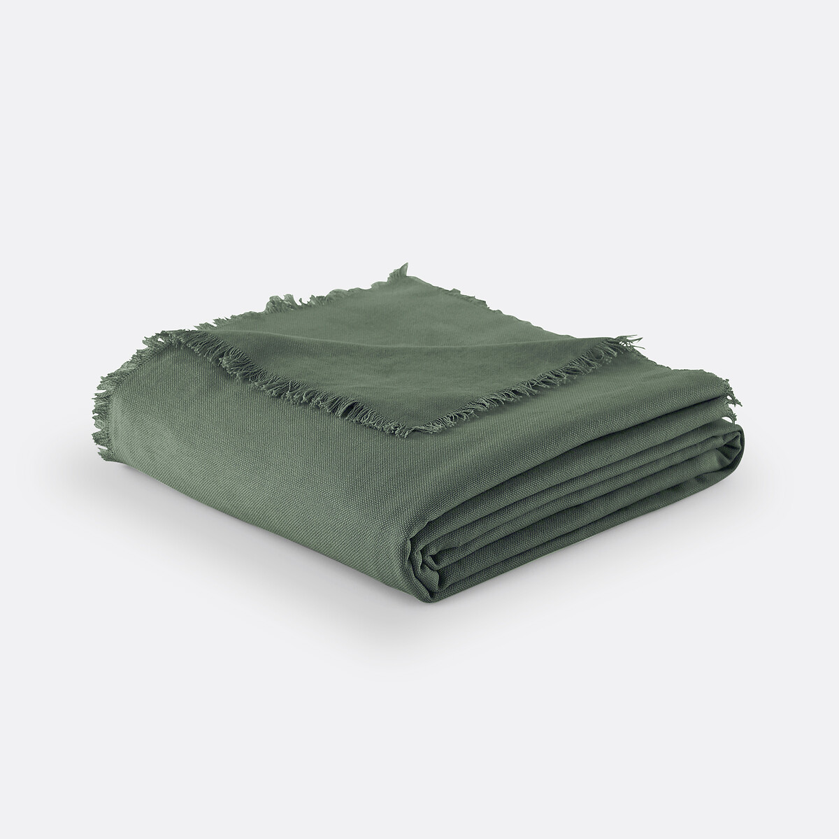 Panama Braided Cotton Bedspread sage green, LA REDOUTE INTERIEURS