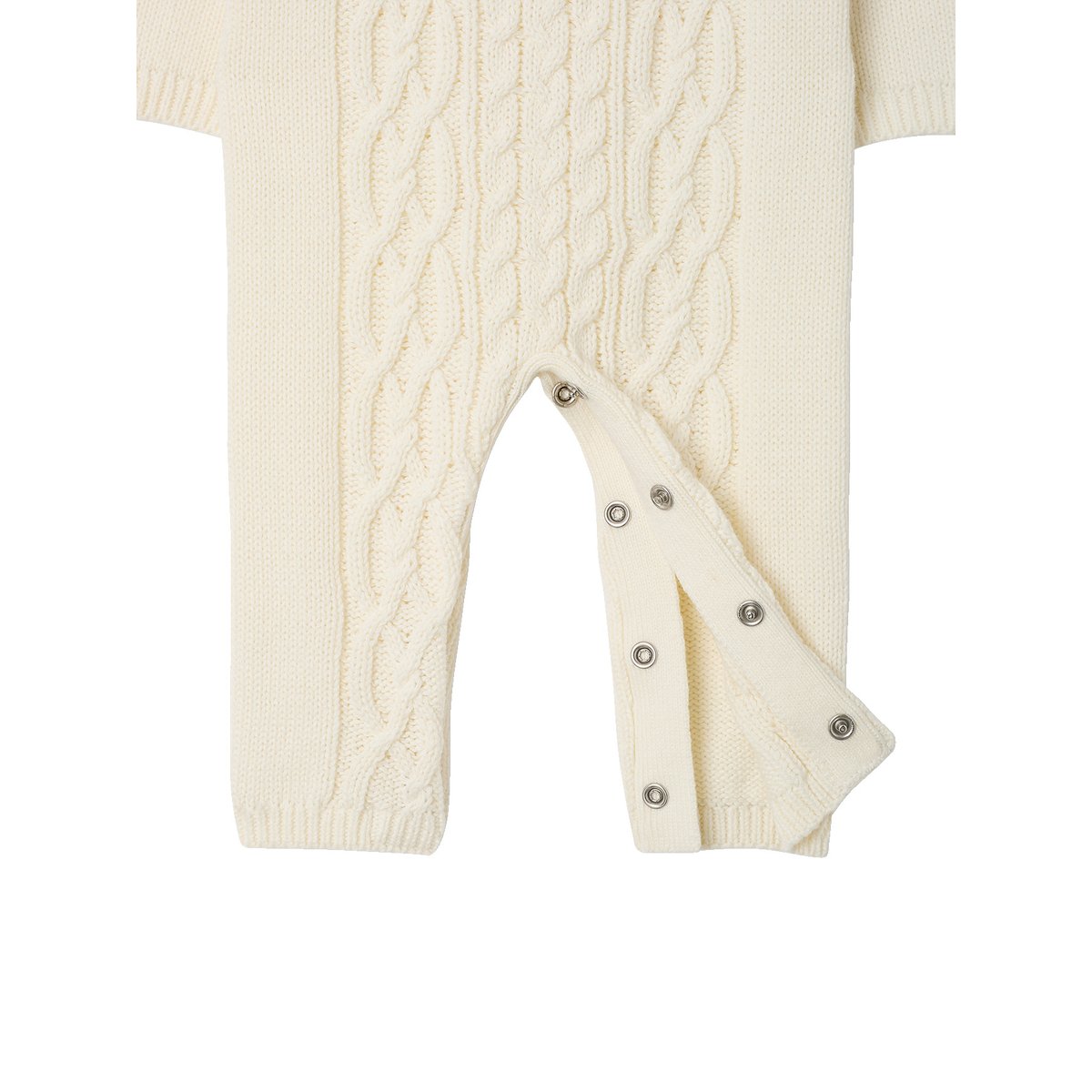 Combinaison tricot torsadé écru, VERTBAUDET