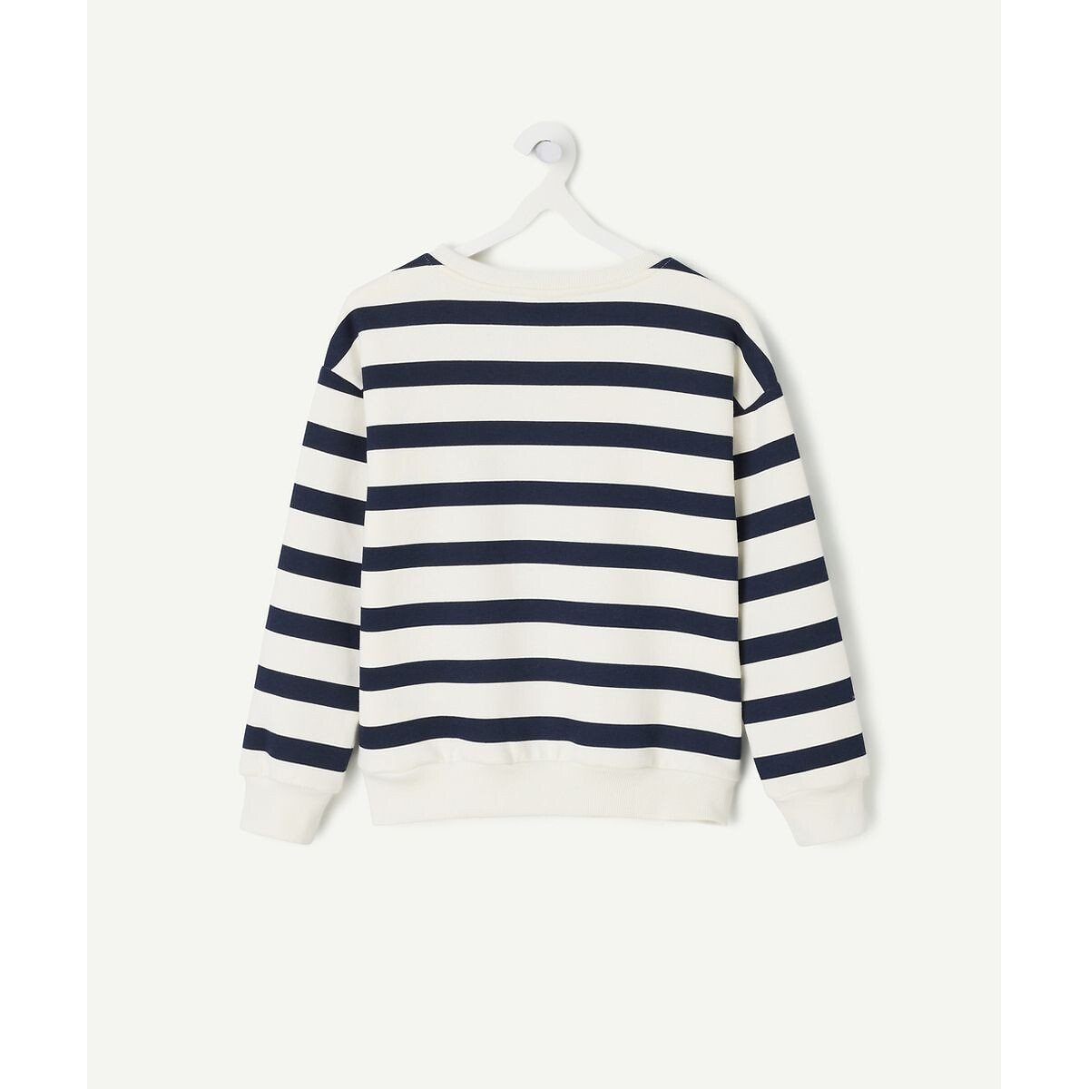 Striped Crew Neck Sweatshirt navy blue/white, TAPE A L'OEIL