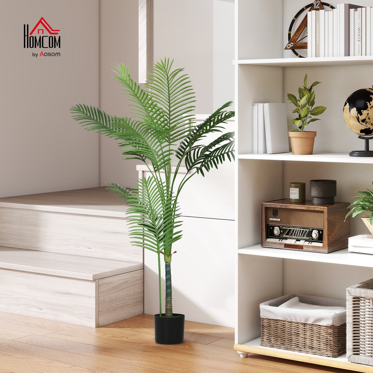 Palmier artificiel Plastique Vert vert, HOMCOM