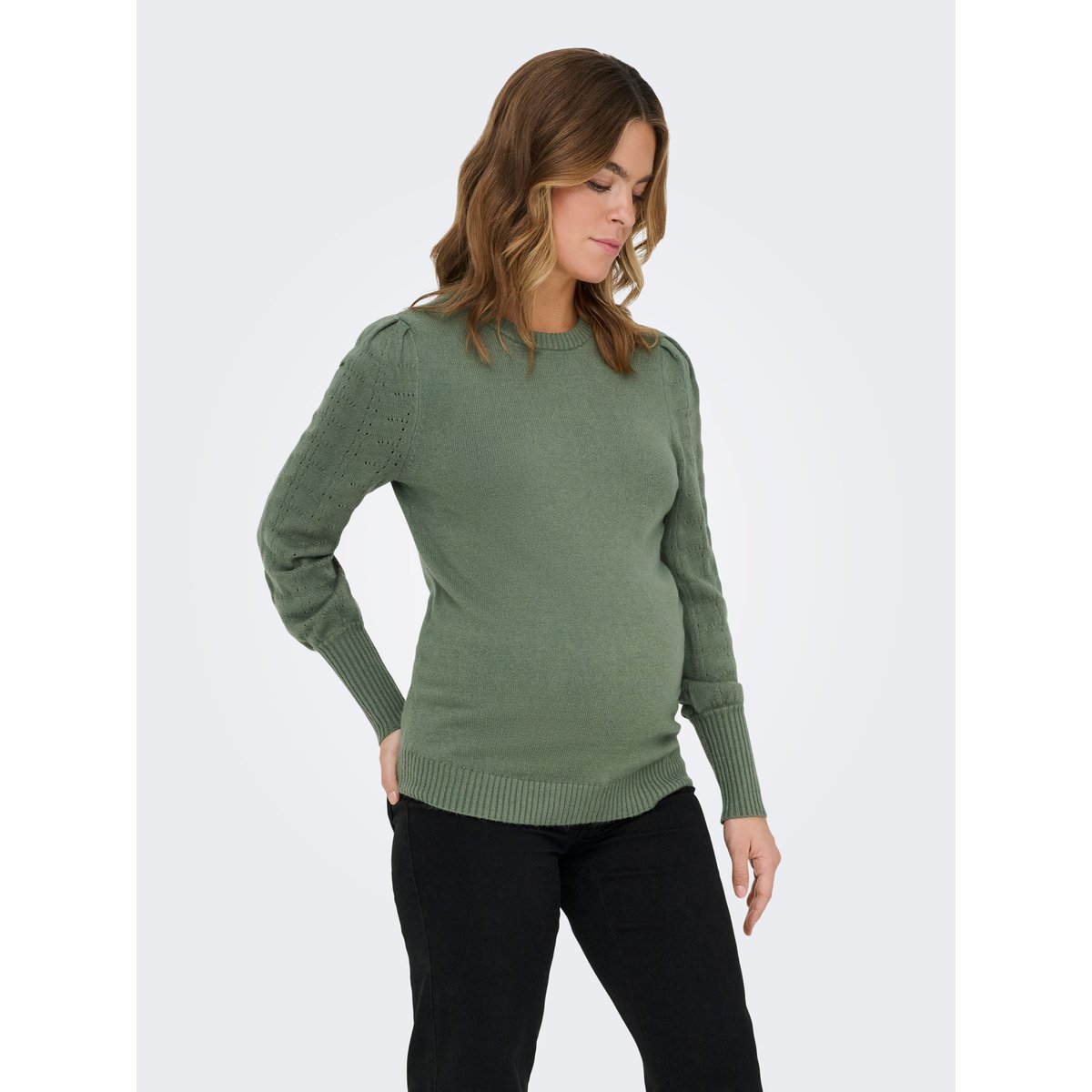 Pull En Maille agave green, ONLY