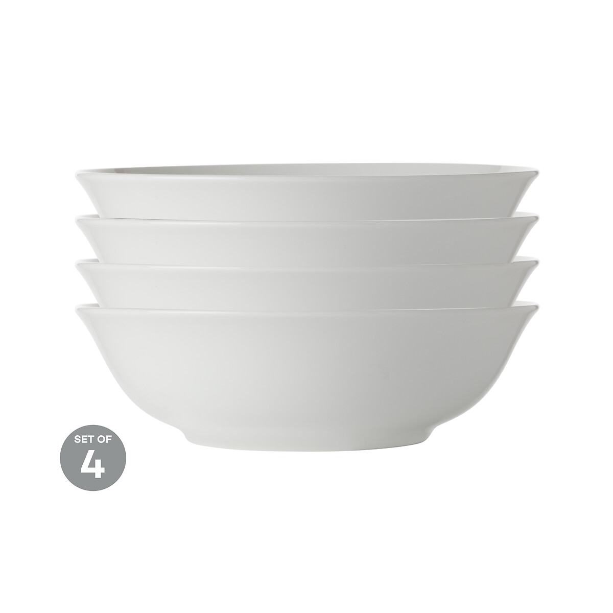 Set of 4 White Basics Bowl Set white, MAXWELL WILLIAMS