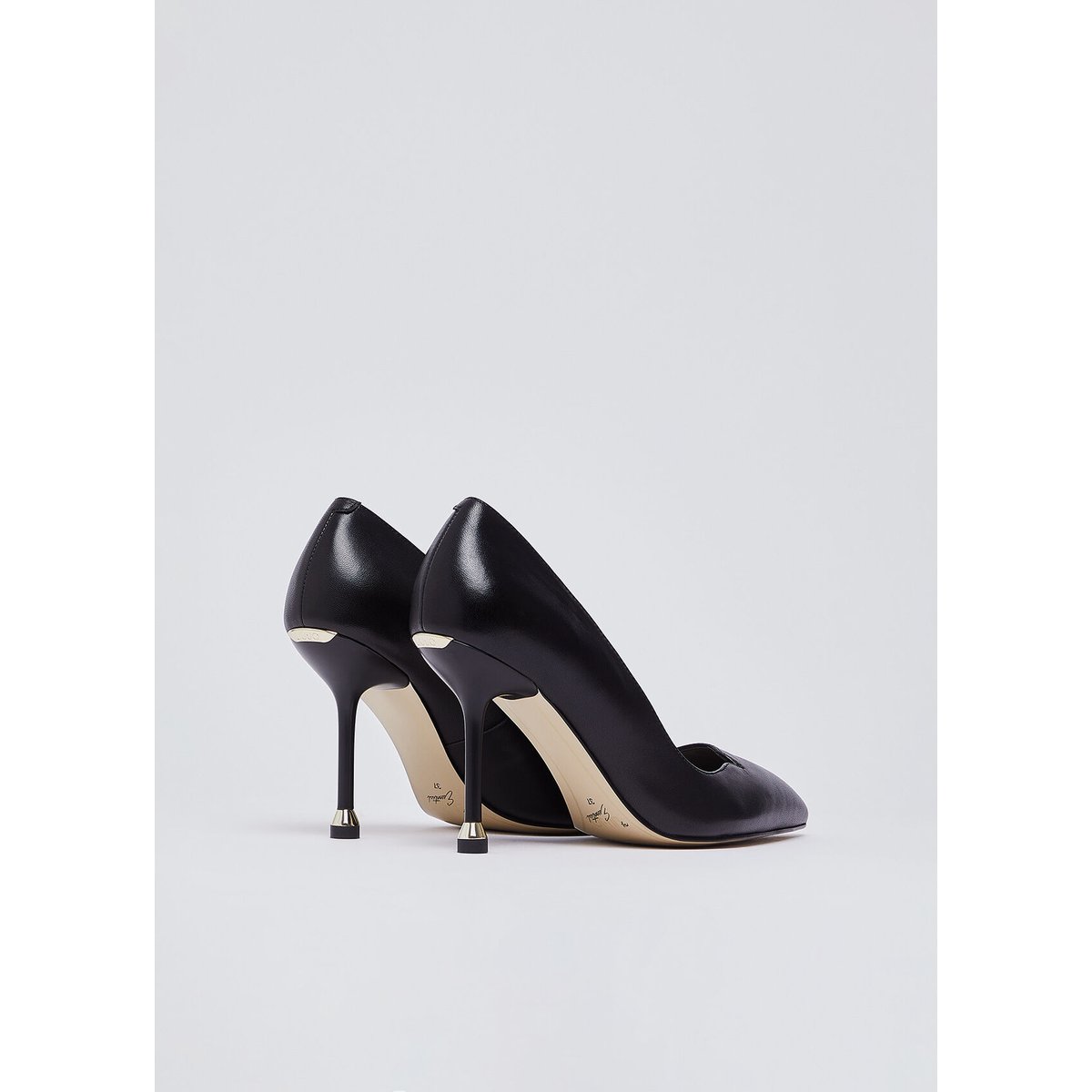 Escarpins en cuir nappa souple noir, LIU JO