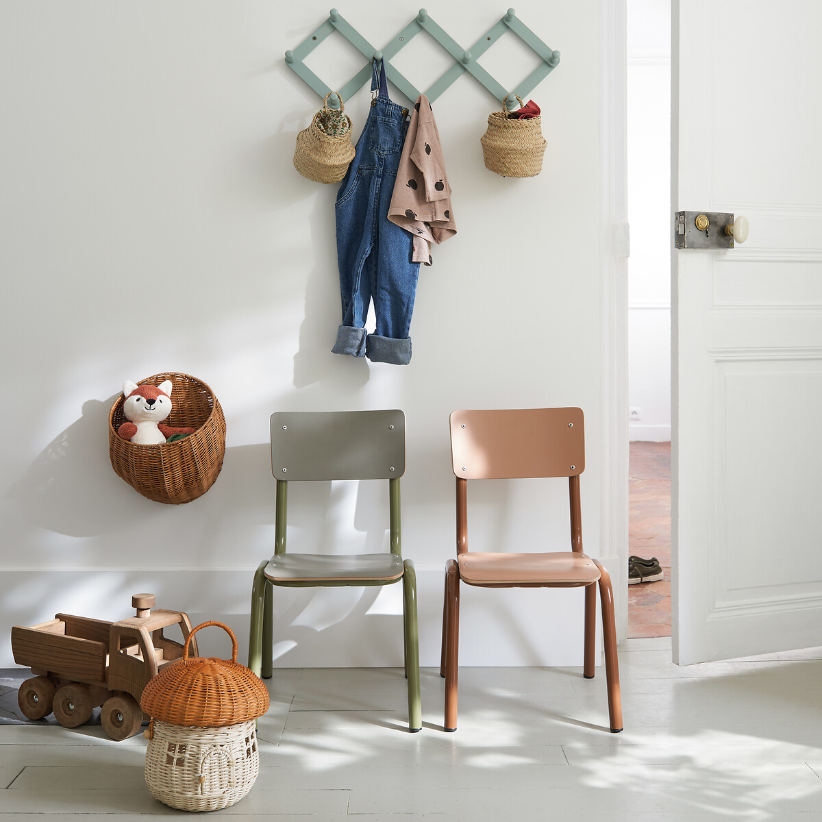 Lot de 2 paniers muraux en herbier, Rixy naturel, LA REDOUTE INTERIEURS