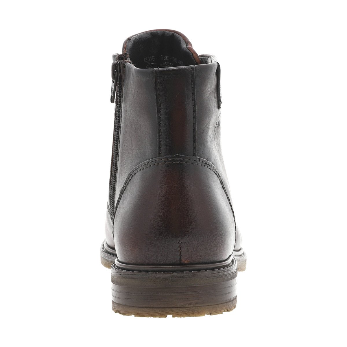 Bottines cuir talon plat marron, BUGATTI