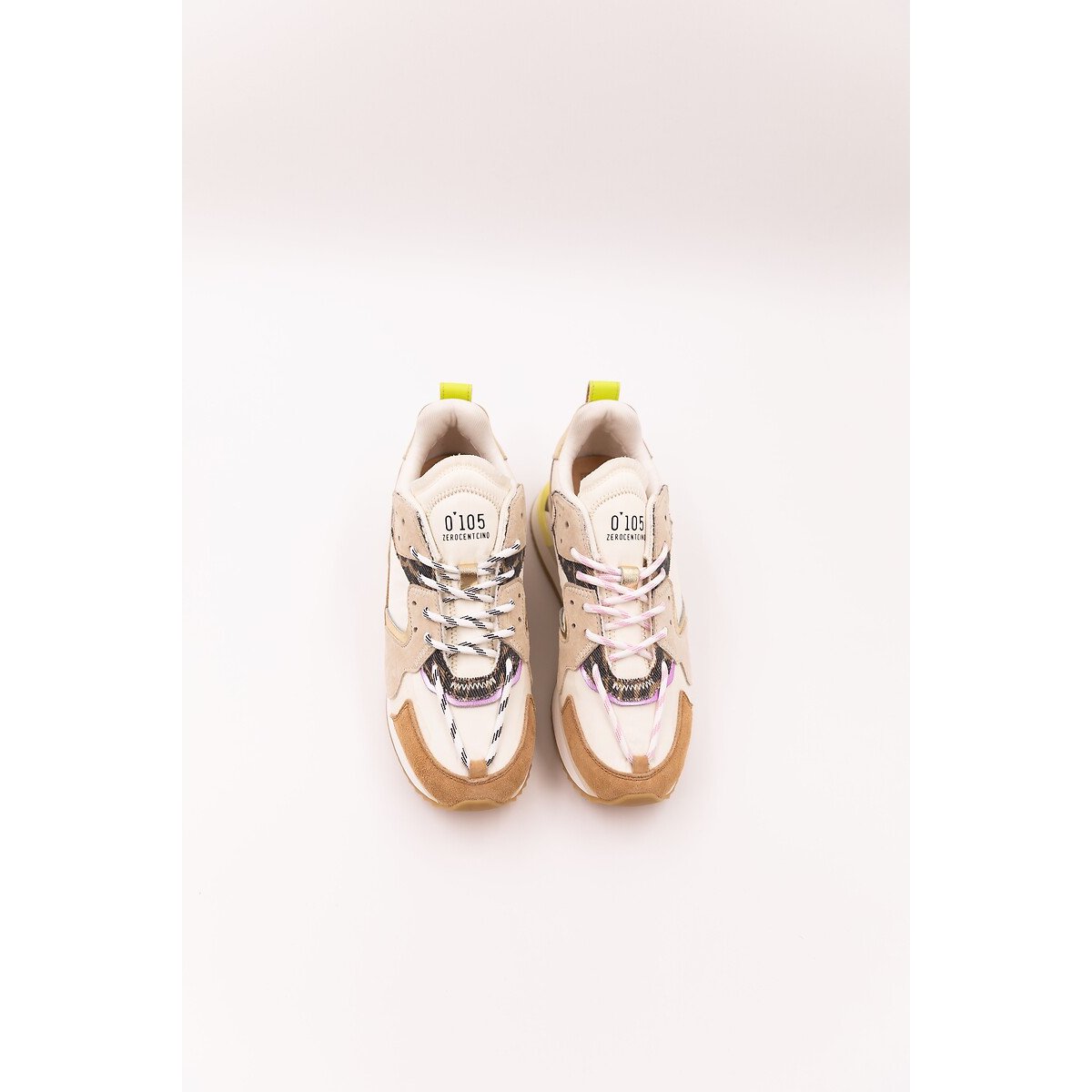 Trek-Up Mixed Material Trainers white/camel, ZERO 105