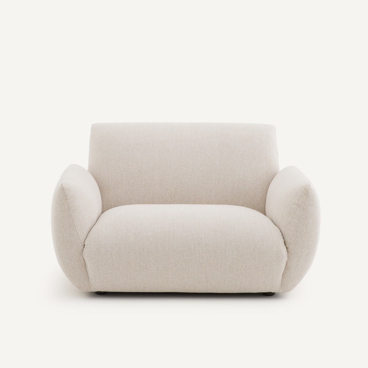 Fauteuil en tweedé, SPOGANO ivoire, AM.PM