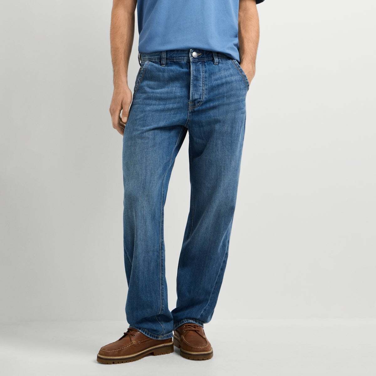 Helix - Jean Coupe Large, Taille Basse 11oz bleu rigid denim, PEPE JEANS