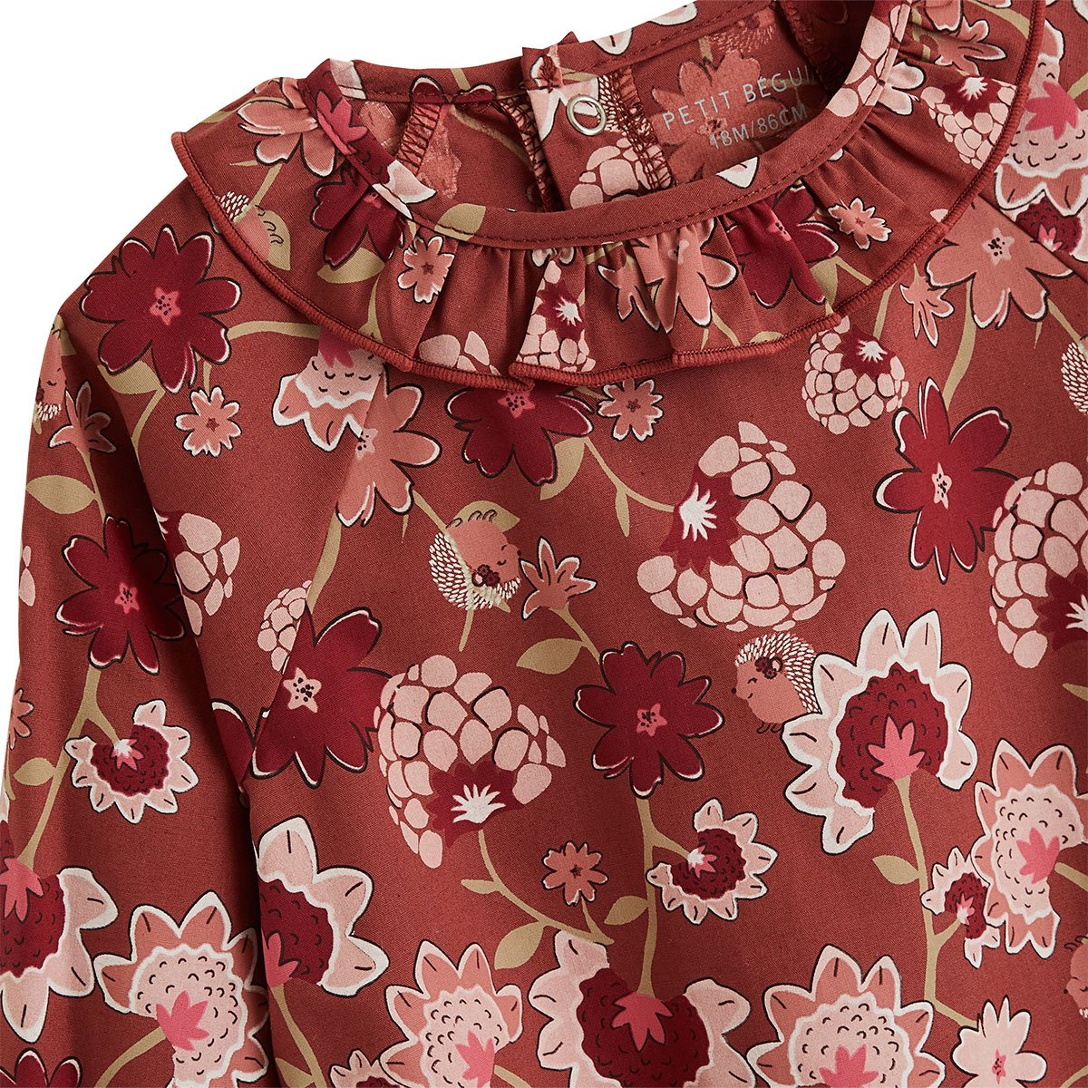 Blouse enfant en popeline Harmony rose, PETIT BEGUIN