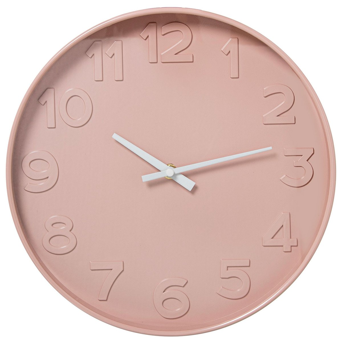 Horloge murale ronde rose 30x30cm rose, WADIGA