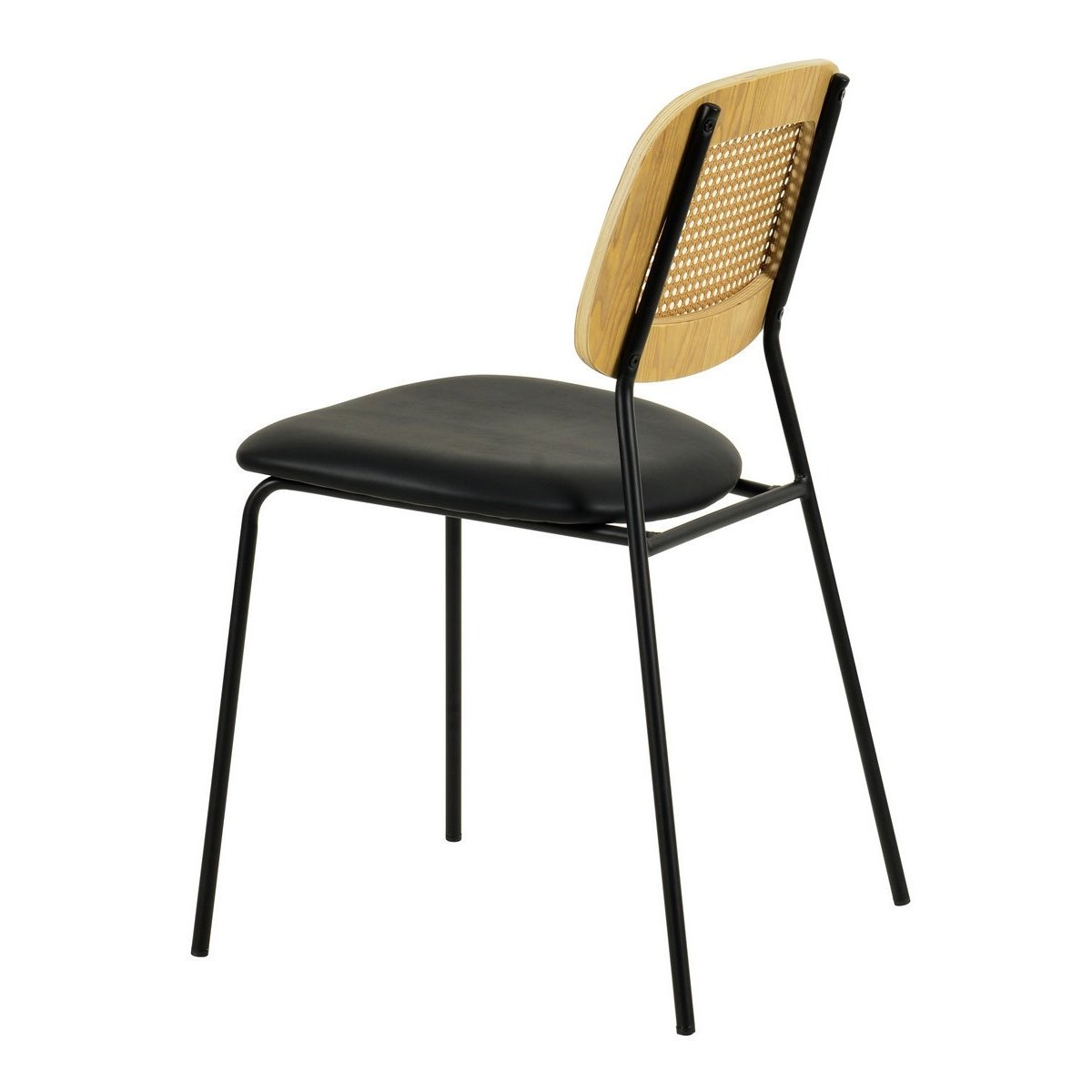 Ensemble repas en bois et 4 chaises Memphis - MATIKA noir, MATHI DESIGN
