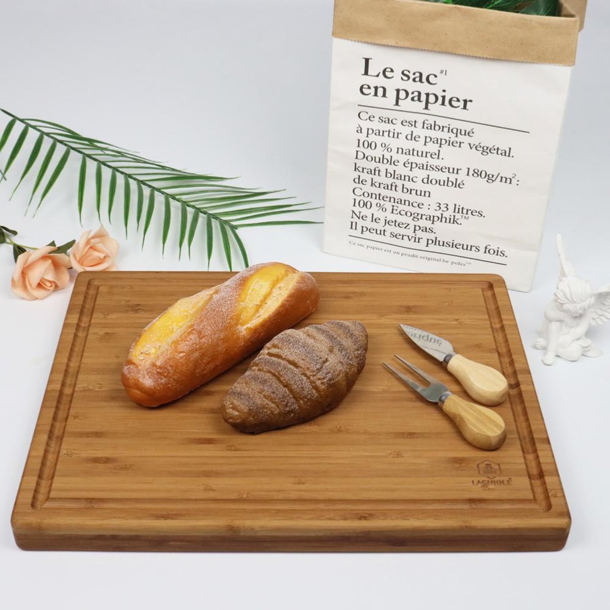 Planche à découper en bambou 40cm couleur unique, LAGUIOLE CUISSON
