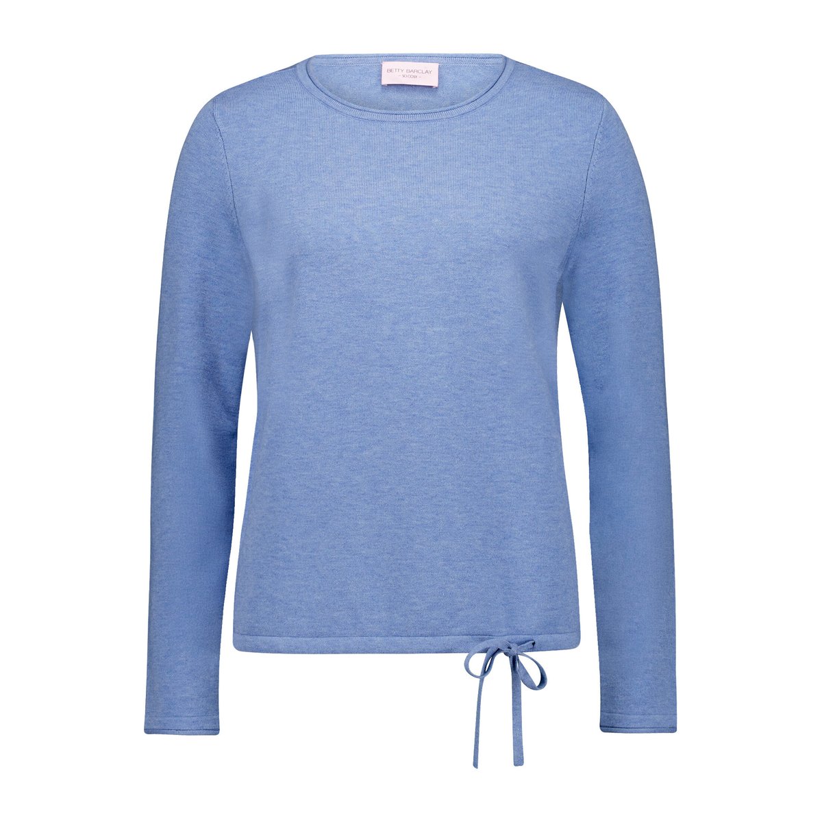 Pull-over en maille à cordon coulissant sous tunnel middle blue melange, BETTY BARCLAY