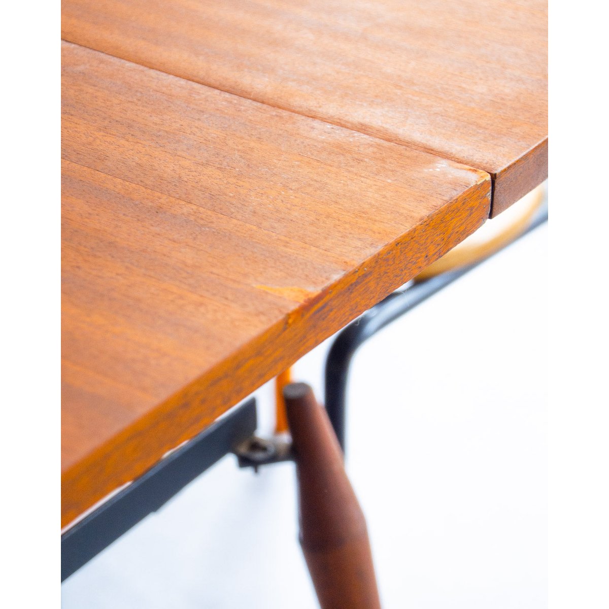 Table à manger convertible Karla N°1156 - Bon état bois foncé, DEBONGOUT