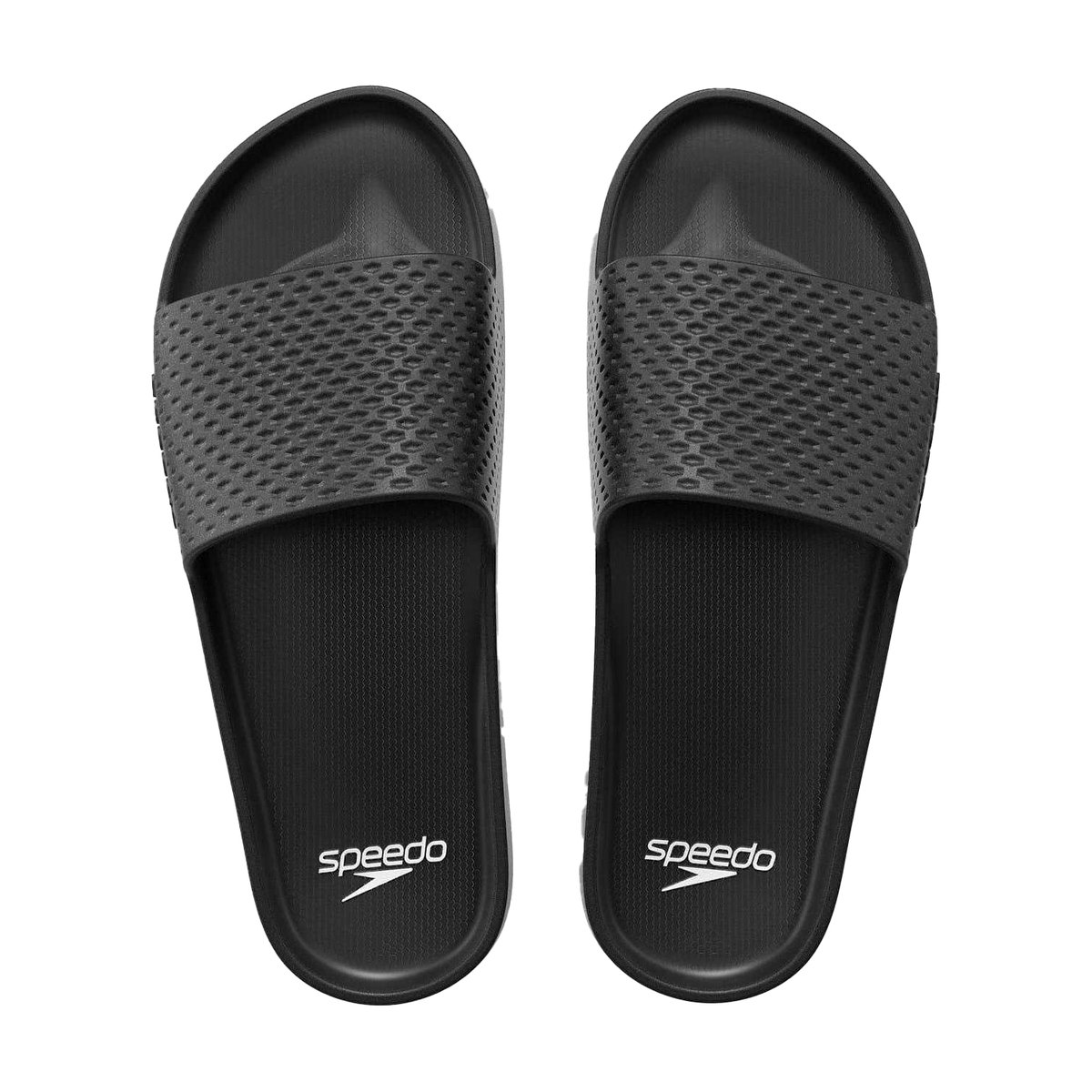 Claquettes plates motif/style logo ESSENTIAL noir, SPEEDO