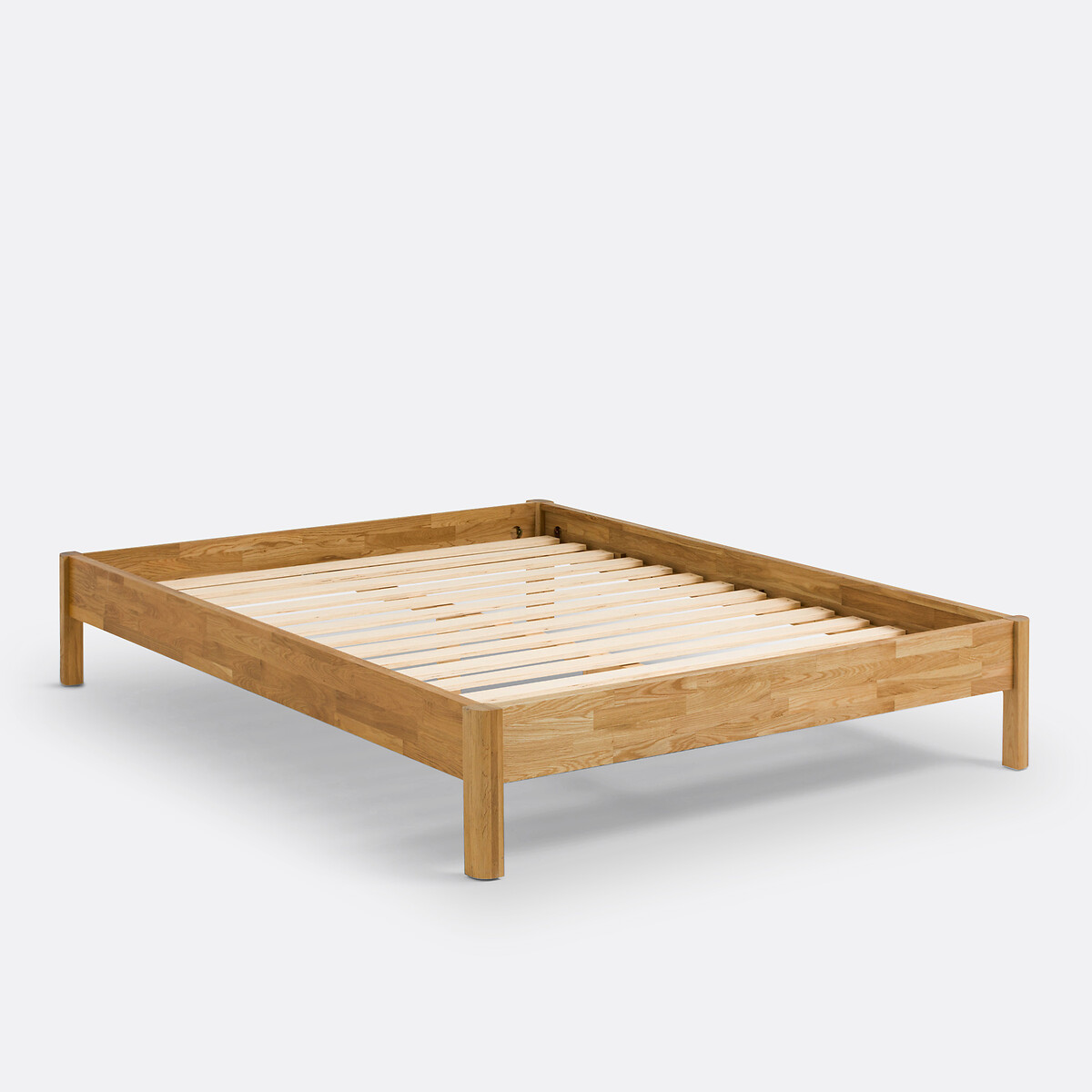 Zulda Solid Oak Bed Frame with Bed Base natural light oak, LA REDOUTE INTERIEURS