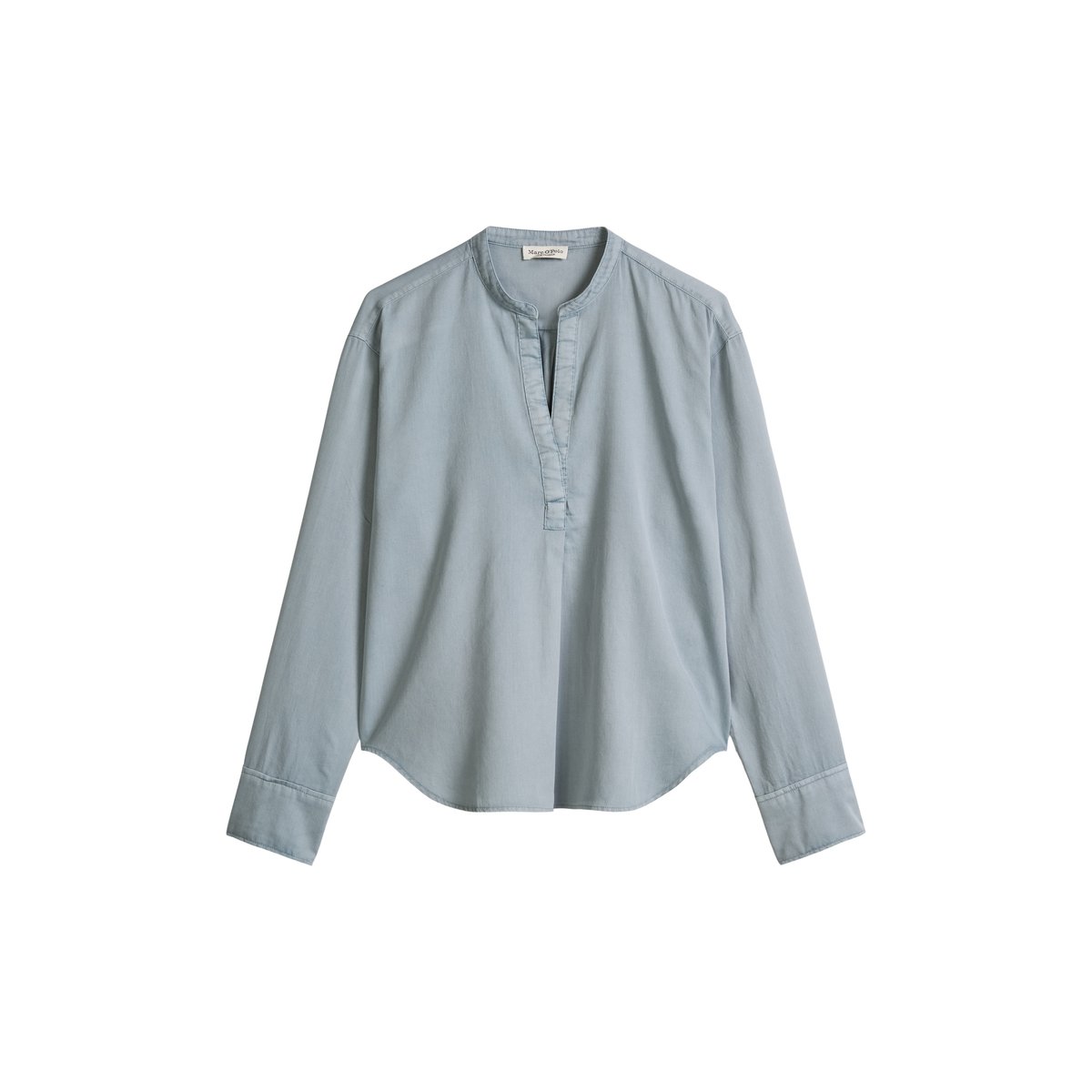 Blouse loose en satin de coton gris, MARC O'POLO