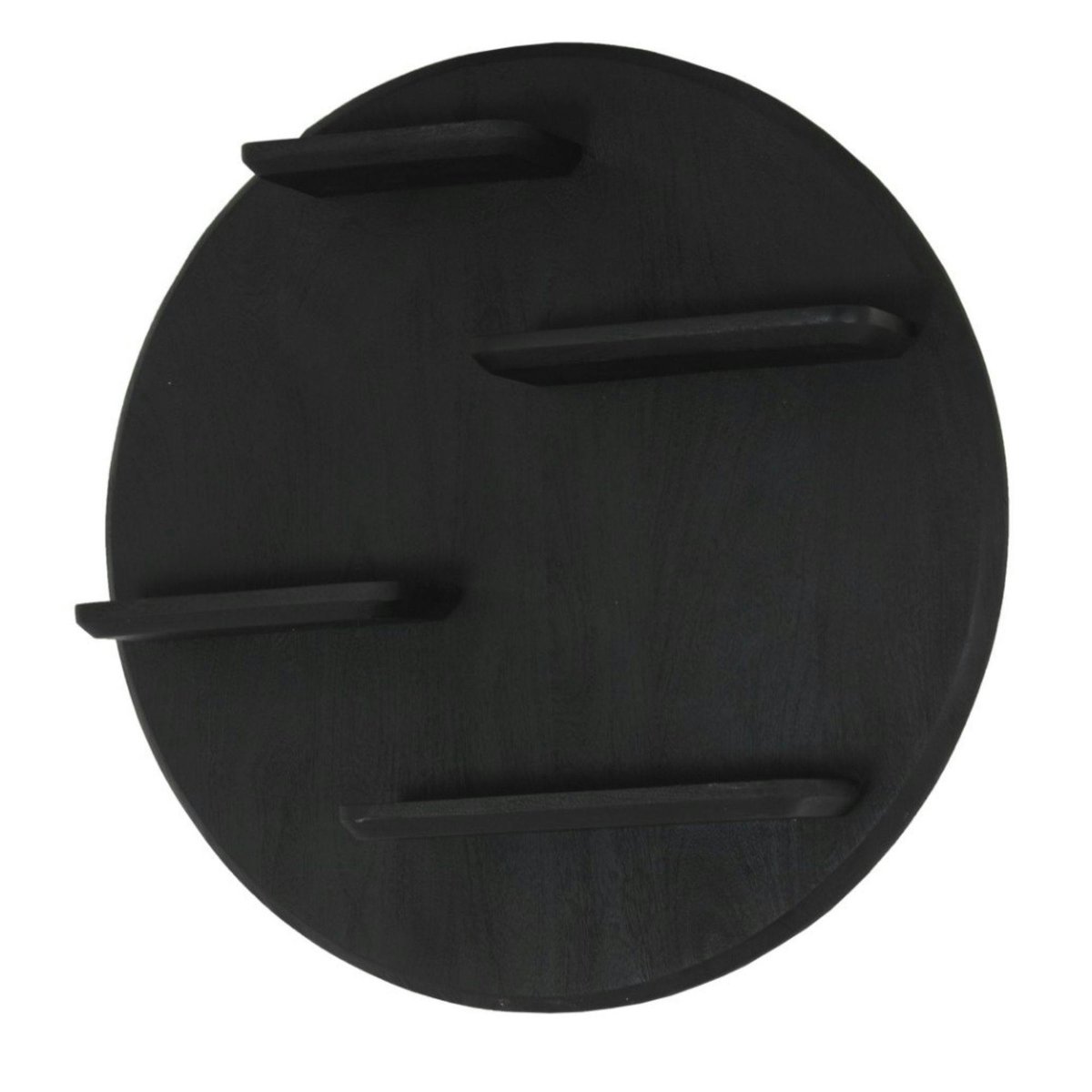 Étagère murale ronde en bois CORTINA noir, PIER IMPORT