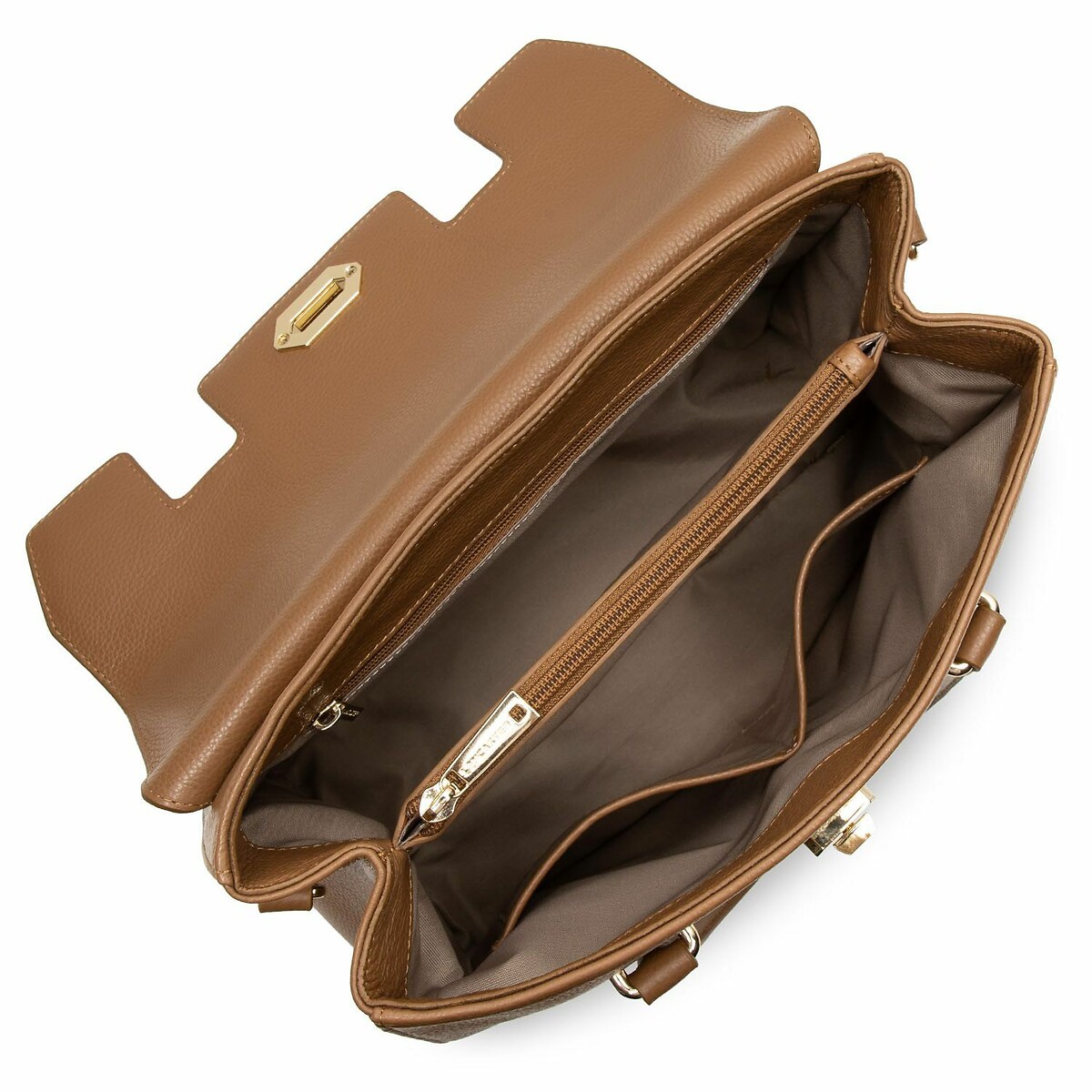 Sac à main à rabat avec fermoir M MILANO COSMOS camel, LANCASTER