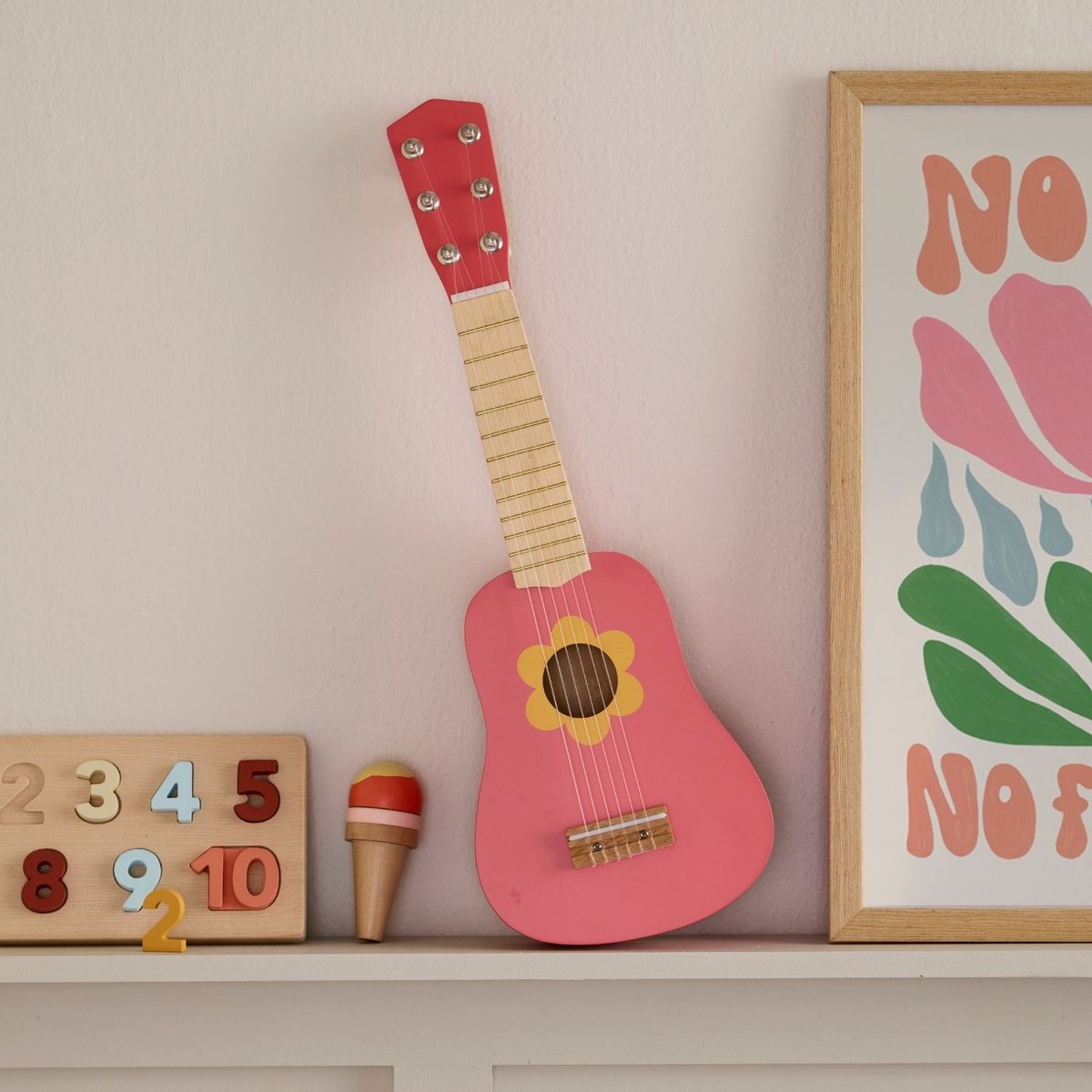Guitare rose, jaune, KID'S CONCEPT