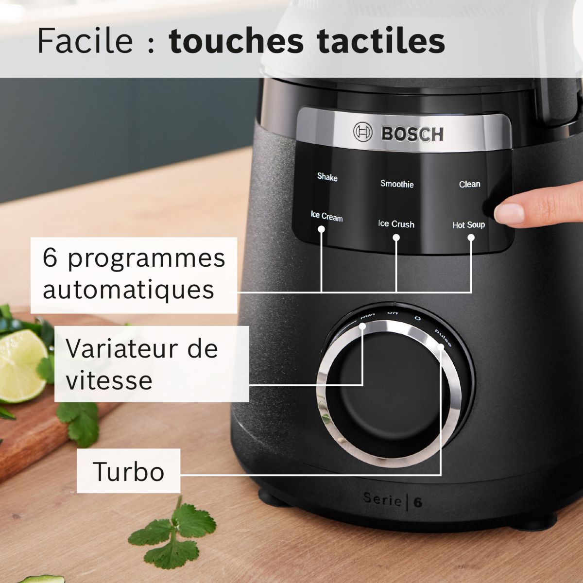 Blender VitaPower Série 6 - Noir MMB6654B couleur unique, BOSCH