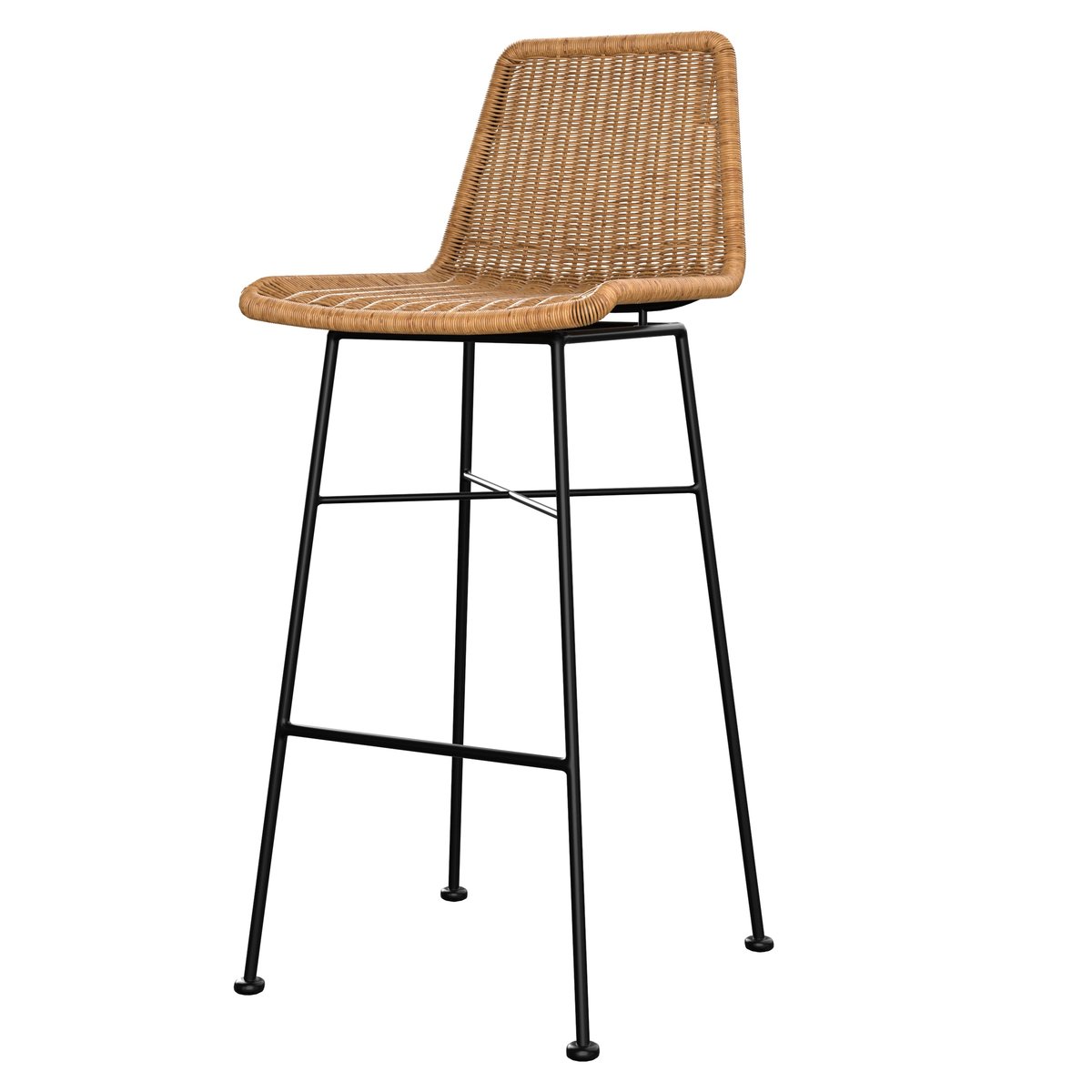 Lot de 2 chaises de bar 76 cm en résine - MANDYA naturel, MAISON PAVANE